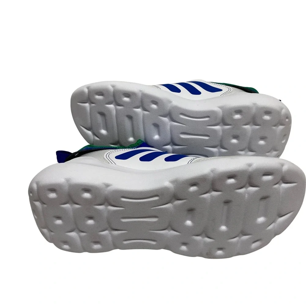 Adidas Tensaur Comfort Slip On Youth Boys Blue, Wht Sneakers Casual Shoes 6 NWOB